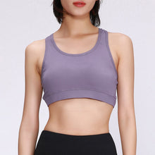 Load image into Gallery viewer, Women&#39;S Racerback Sports Crop Top Padded Push Up High Impact Workout Sportswear Running Female Backless Crop Tops