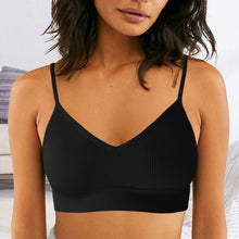 Load image into Gallery viewer, Women Seamless Crop Top Underwear Wire-Free V-Shaped Camisole Thin Straps Striped Solid Bralette Lingerie One-Piece Tube Tops