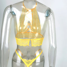 Load image into Gallery viewer, Women Sensual Lingerie Sexy Lingerie Halter Underwear Set Transparent Bra Backless Sex Panties Corset Underwear Set