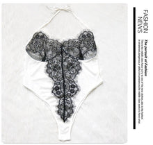 Load image into Gallery viewer, Women Sexy Bodysuit Lace Stitching Mesh Halter One-piece Sexy Pajamas for Ladies Plus Size