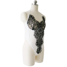 Load image into Gallery viewer, Women Sexy Bodysuit Lace Stitching Mesh Halter One-piece Sexy Pajamas for Ladies Plus Size