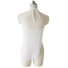 Load image into Gallery viewer, Women Sexy Bodysuit Lace Stitching Mesh Halter One-piece Sexy Pajamas for Ladies Plus Size