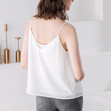 Load image into Gallery viewer, Women Sexy Double V Neck Camisole Casual Sleeveless Bandage Strap Tops Fashion Chiffon Solid Tank Tops 2021 Summer Streetwear