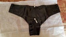 Load image into Gallery viewer, Women Sexy Faux Leather PVC Shorts 2 ways Zipper Open Crotch T-back/G-string Short Hotpant Booty Shorts Free Shipping
