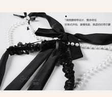 Load image into Gallery viewer, Women Sexy Lingerie Set Exotic Apparel Porno Open Crotch Slutty Hot Pearl Bra Thong Set Female Sex Stripper Outfits Clothes