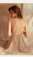 Load image into Gallery viewer, Women Sexy Lingerie Set Lace Gauze See-through Exotic Nightdress Thong Backless Cross Halter Skirt slutty Clothes Baby Dools