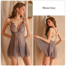 Load image into Gallery viewer, Women Sexy Nightwear Summer Sleepwear Perspective Temptation Sling Nightdress Thin Lace Hollow Backless Nightgowns Night Gowns