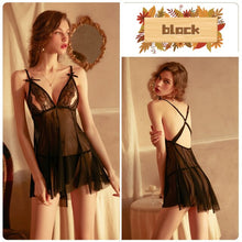 Load image into Gallery viewer, Women Sexy Nightwear Summer Sleepwear Perspective Temptation Sling Nightdress Thin Lace Hollow Backless Nightgowns Night Gowns