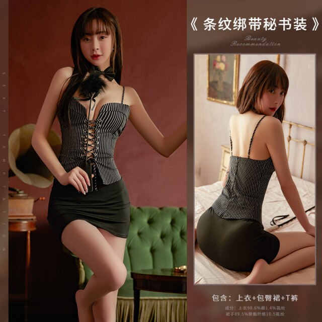 Women Sexy Secretary Outfit Office Uniform Cosplay Costume School Teacher Sexy Skirt for Sexy Lingerie Erotic office Costumes