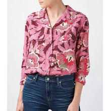 Load image into Gallery viewer, Women Shirt 2021 Spring and Summer New Ladies Stitching 100% Silk Suit Collar Long-sleeved Shirt
