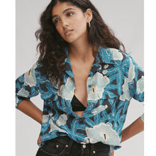 Load image into Gallery viewer, Women Shirt 2021 Spring and Summer New Ladies Stitching 100% Silk Suit Collar Long-sleeved Shirt