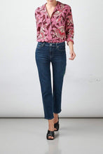 Load image into Gallery viewer, Women Shirt 2021 Spring and Summer New Ladies Stitching 100% Silk Suit Collar Long-sleeved Shirt