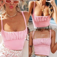 Load image into Gallery viewer, Women Short Sexy Club Pink Camis Summer 2020 Female Sleeveless Strapless Party Beach Crop Top Femme Streetwear Tops