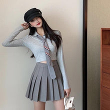 Load image into Gallery viewer, Women Skirt 2021 High Waist Student Pleated Skirts Cute Sweet Girls Dance Mini Skirt