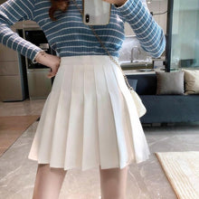 Load image into Gallery viewer, Women Skirt Fashion High Waist Pleated Skirt Sweet Cute Girls Dance Mini Skirt Cosplay Preppy Uniform School Short Skirts XS-3XL