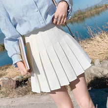 Load image into Gallery viewer, Women Skirt Fashion High Waist Pleated Skirt Sweet Cute Girls Dance Mini Skirt Cosplay Preppy Uniform School Short Skirts XS-3XL