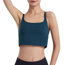 Load image into Gallery viewer, Women Sport Tops Soft Comfortable Double-Layer Crossed Spaghetti Wireless Padded Running Gym Yoga Dance Sport Cami Tank Tops
