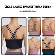 Load image into Gallery viewer, Women Sport Tops Soft Comfortable Double-Layer Crossed Spaghetti Wireless Padded Running Gym Yoga Dance Sport Cami Tank Tops