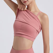 Load image into Gallery viewer, Women Sport Tops Soft Comfortable Double-Layer Crossed Spaghetti Wireless Padded Running Gym Yoga Dance Sport Cami Tank Tops