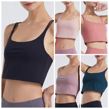 Load image into Gallery viewer, Women Sport Tops Soft Comfortable Double-Layer Crossed Spaghetti Wireless Padded Running Gym Yoga Dance Sport Cami Tank Tops
