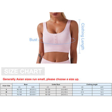Load image into Gallery viewer, Women Sports Croptop Buttoned Front Sexy U Neck Breathable Moisture-wicking Workout Running Fitness Sleeveless Top Feminino
