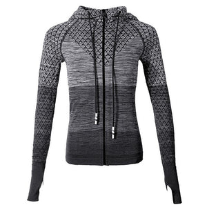 Women Sports Jackets Hooded Raglan Long Sleeve Thumb Holes Lightweight Slim Running Workout Fittness Sweatshirt Gym Activewear