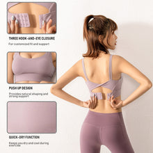 Load image into Gallery viewer, Women Sports Tank Tops Push-up Shockproof Quick Dry Padded Crop-Top Breathable Tank-Top Workout Fitness Running Crop Tops