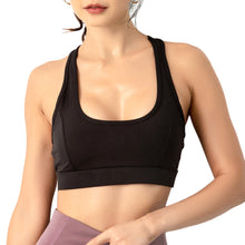 Load image into Gallery viewer, Women Sports Tops Mesh Splicing Basic Tank Tops Shockproof Padded Crop-Top Sleeveless Seamless Fitness Running Crop Camis Top