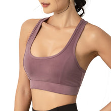 Load image into Gallery viewer, Women Sports Tops Mesh Splicing Basic Tank Tops Shockproof Padded Crop-Top Sleeveless Seamless Fitness Running Crop Camis Top