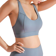 Load image into Gallery viewer, Women Sports Tops Wireless Hollow Out Mesh Racer Back Crop Top Breathable Quick-Dry Tops Fitness Cropped Feminino