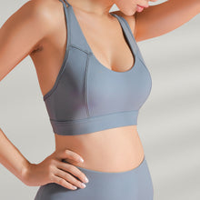 Load image into Gallery viewer, Women Sports Tops Wireless Hollow Out Mesh Racer Back Crop Top Breathable Quick-Dry Tops Fitness Cropped Feminino