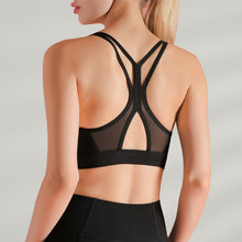 Load image into Gallery viewer, Women Sports Tops Wireless Hollow Out Mesh Racer Back Crop Top Breathable Quick-Dry Tops Fitness Cropped Feminino