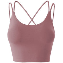 Load image into Gallery viewer, Women Sports Tops Yoga Running Workout Crop Top Fitness Vest Breathable Quik Dry  Padded Non-wire Tank Tops for Gym Home Streets