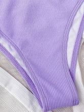 Load image into Gallery viewer, Women Swimsuit Bikini-Set High-Waist Swimwear Ribbed Strap Bathing-Suit 2021 Sexy Padded Monokini Push-Up Two-Piece Beach-Wear