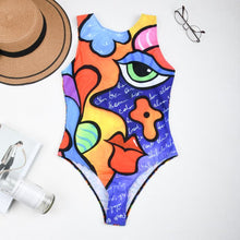 Load image into Gallery viewer, Women Swimwear Pop Art One Piece Swimsuit Female Monokini Swimming Suits Bathing Suits Print Swimsuits For Women Swimwear Beach
