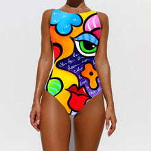 Load image into Gallery viewer, Women Swimwear Pop Art One Piece Swimsuit Female Monokini Swimming Suits Bathing Suits Print Swimsuits For Women Swimwear Beach