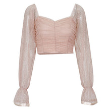 Load image into Gallery viewer, Women Top Chiffon 2021 New Sexy Fashion Strapless  Crop Tops Short White Black Purple Pink Square Collar Polyester