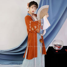 Load image into Gallery viewer, Women Traditional Chinese Style Hanfu Retro Embroidery Fairy Princess Dress Folk Dance Party Outfits Qipao Cosplay Costume Set