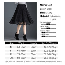 Load image into Gallery viewer, Women Vintage Skirt High Waist Elegant Soft Casual Work Skirt Black Vestidos Slim Chic Fashion Ladies A Line Skirt Women Black S