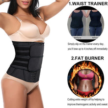 Load image into Gallery viewer, Women Waist Trainer Corset Slimming Belt Body Shaper Cincher Neoprene Sauna Sweat Shapewear Abdominal Fitness Slimming Belt Faja