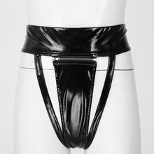 Load image into Gallery viewer, Women Wet Look Latex Underwear Sexy Lingerie Female Faux Leather High Cut Zipper Micro Bikini Briefs Thongs Sissy Panties Outfit