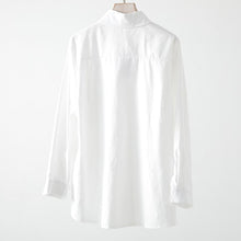 Load image into Gallery viewer, Women White Shirts Summer New 2021 Turn-Down Collar Loose Casual All Match Office Lady Work Outwear Tops