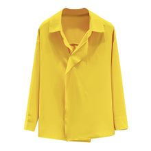 Load image into Gallery viewer, Women Yellow Chiffon Shirt New 2021 Spring Autumn Long Sleeve Blouse Shirt Elegant Loose Vintage Tops Office Lady