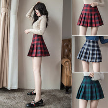 Load image into Gallery viewer, Women Zipper High Waist School Girl Pleated Plaid Skirt Sexy Mini Skirt Plus Size Harajuku Short Skirt New Korean Plaid Skirt