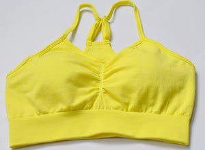 Women fitness bra Bralette Tops solid Tight Push Up Bra Strap Running Shockproof Bras For Women