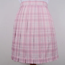 Load image into Gallery viewer, Women high waisted pink plaid pleated skirt harajuku cute kawaii y2k sexy mini a line skirts girl dark academia cosplay clothes