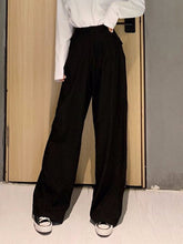 Load image into Gallery viewer, Women pants 2021 Retro Solid Color Wild Straight Wide Leg Pants Female Spring New Korean Fashion High Waist Casual Long Pants