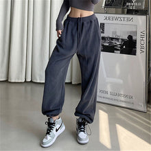 Load image into Gallery viewer, Women pants Black Jogging Sweatpants Women for pants Baggy Sports Pants Gray Jogger High Waist Sweat Casual Trousers For Female