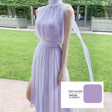 Load image into Gallery viewer, Women&#39;s  2022 Spring And Summer New Style Gentle Elegant Long Skirt High Collar Sleeveless Fashion Sexy Dress