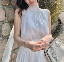 Load image into Gallery viewer, Women&#39;s  2022 Spring And Summer New Style Gentle Elegant Long Skirt High Collar Sleeveless Fashion Sexy Dress